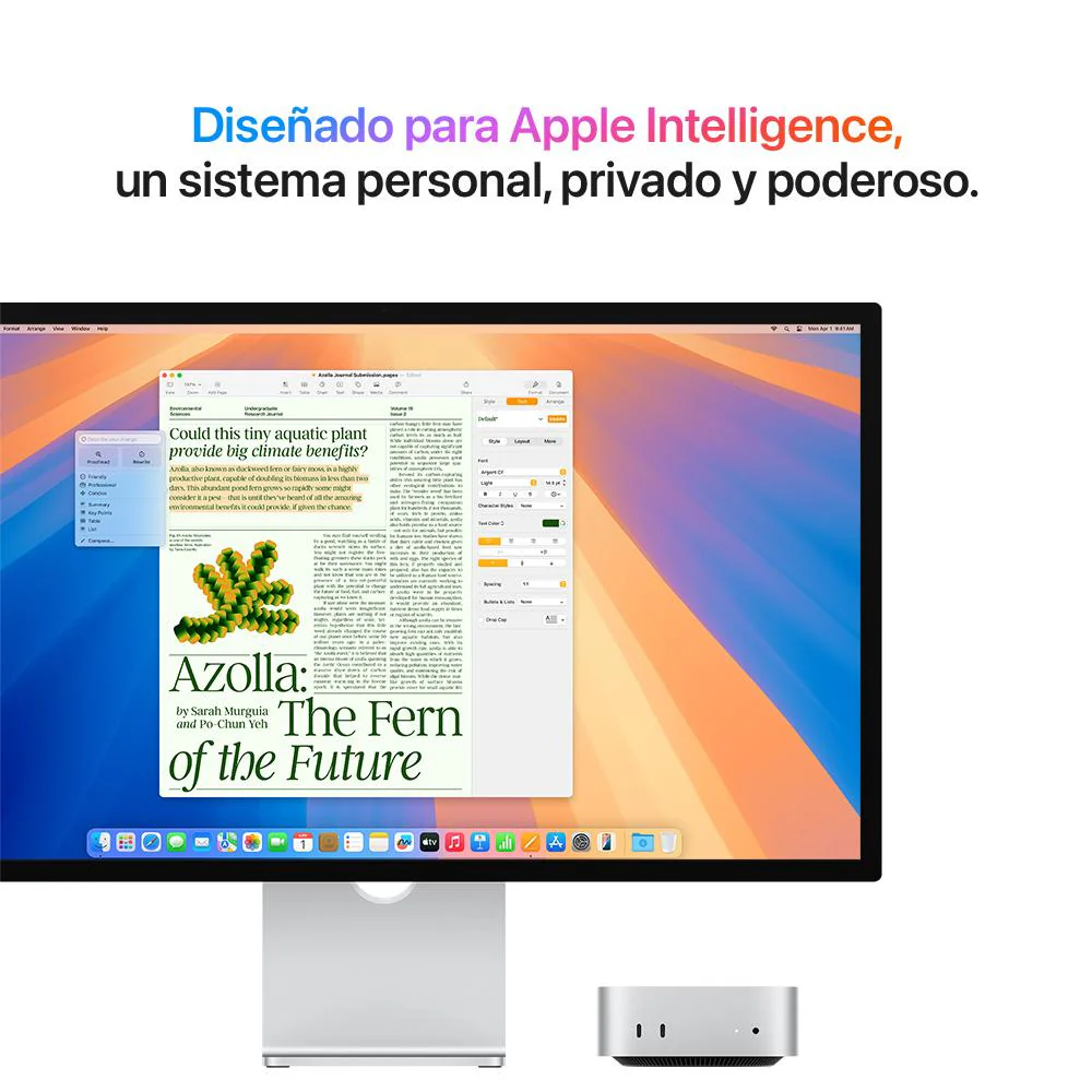 Mac mini: Chip M4 de Apple con CPU de 10 núcleos y GPU de 10 núcleos, 256 GB SSD - Plata - Image 4