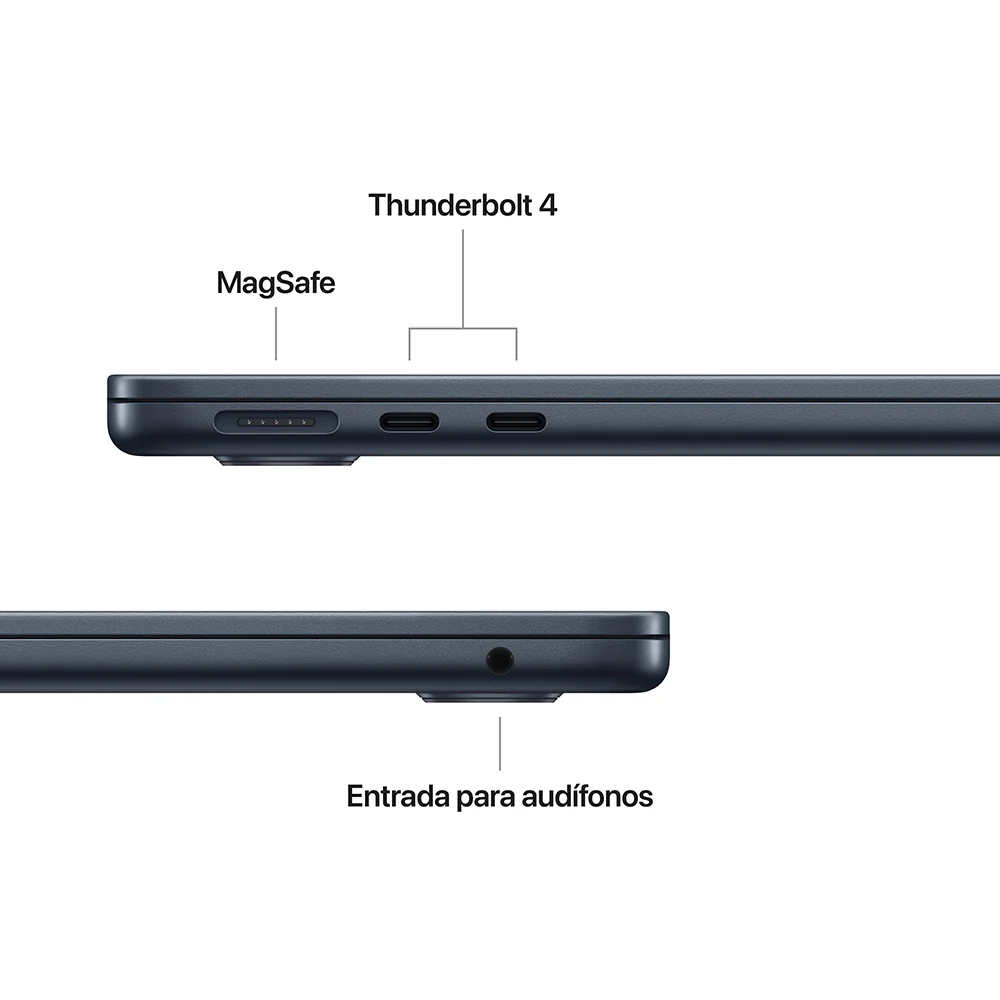 MacBook Air de 13 pulgadas: Chip M4 de Apple con CPU de 10 núcleos y GPU de 10 núcleos, 512 GB SSD - Azul medianoche - Image 7