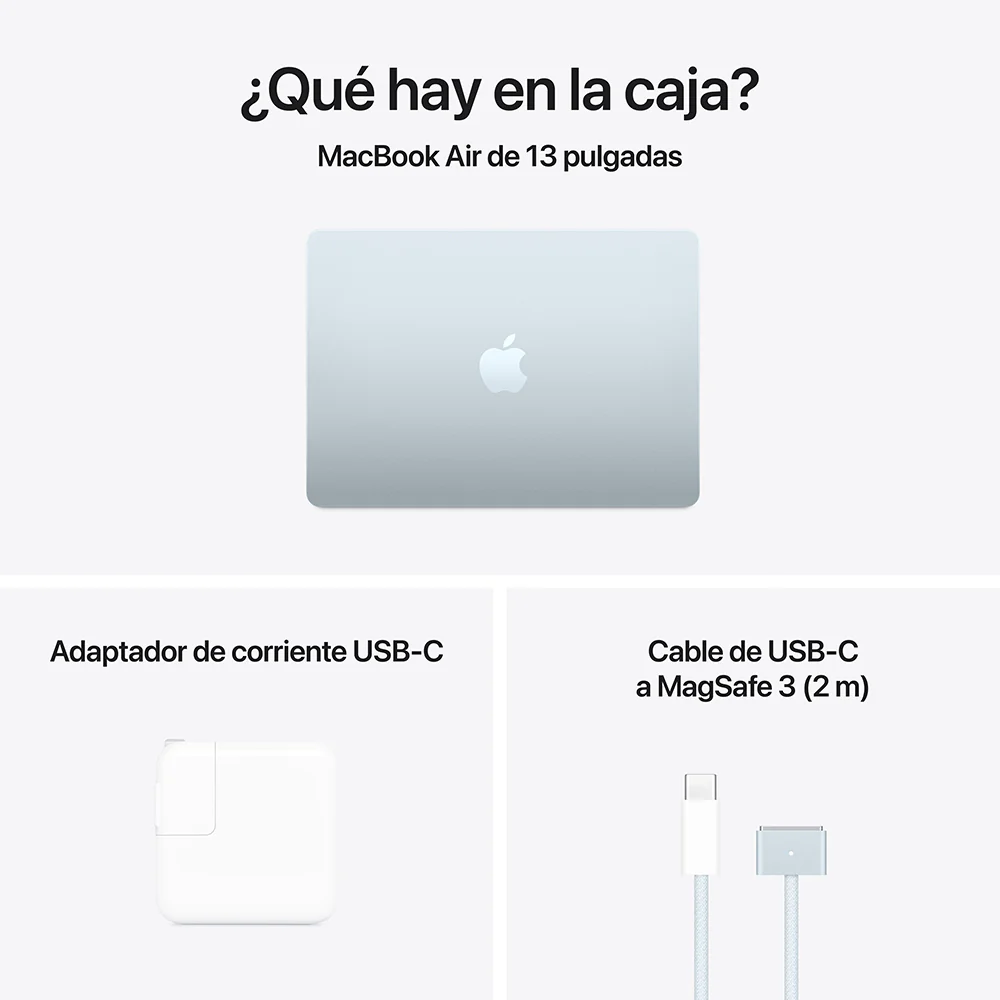 MacBook Air de 13 pulgadas: Chip M4 de Apple con CPU de 10 núcleos y GPU de 8 núcleos, 256 GB SSD - Azul cielo - Image 11