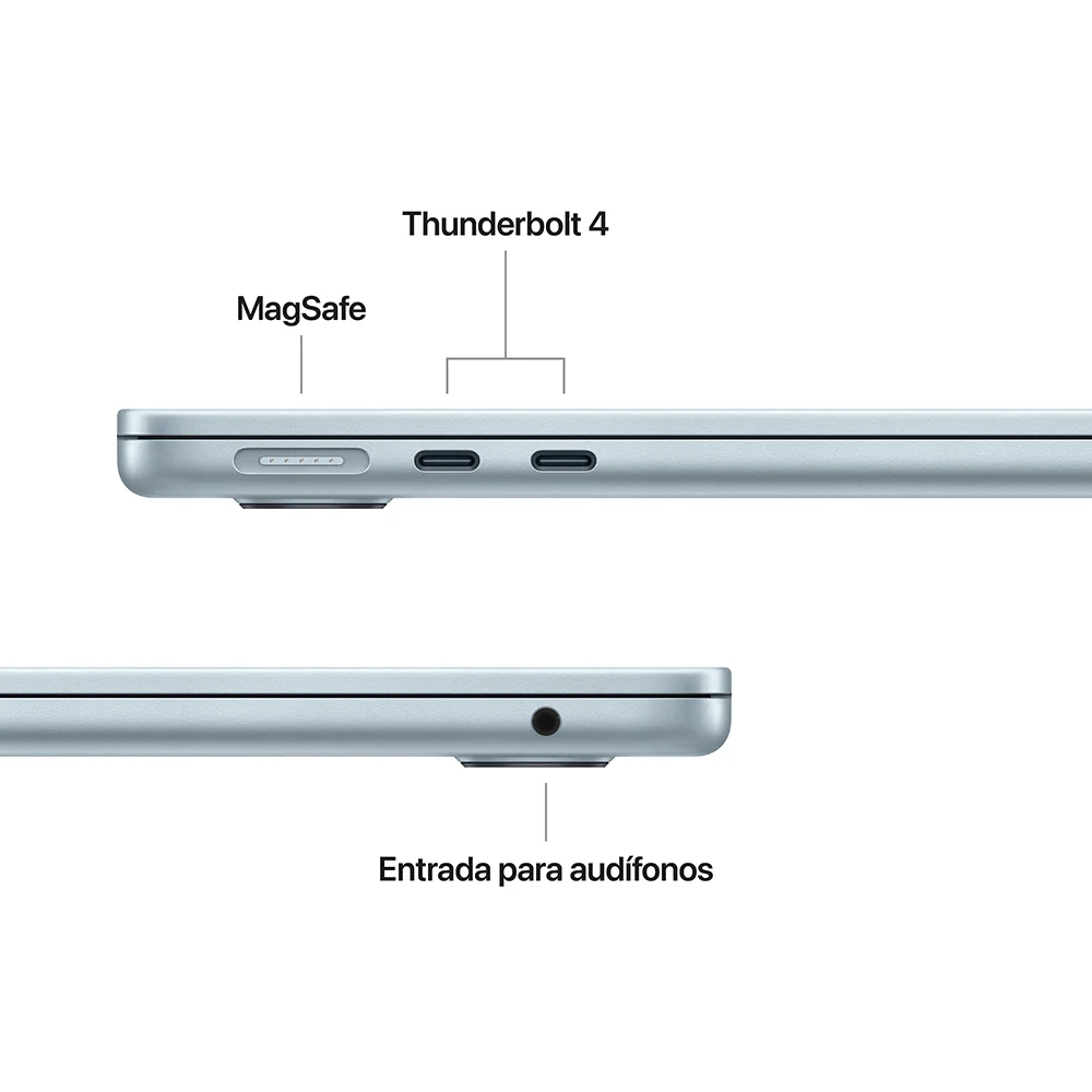 MacBook Air de 13 pulgadas: Chip M4 de Apple con CPU de 10 núcleos y GPU de 10 núcleos, 512 GB SSD - Azul cielo - Image 7