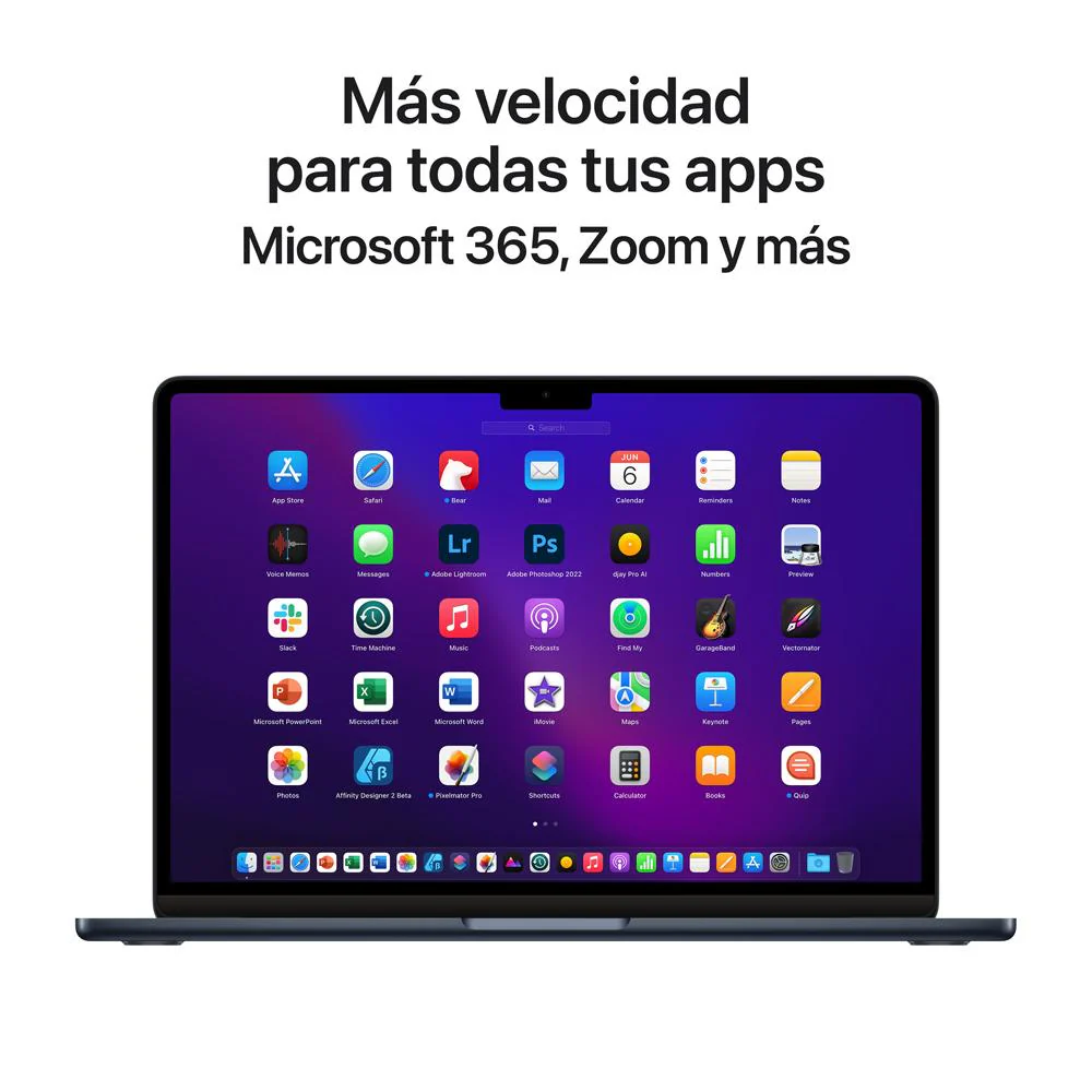 MacBook Air de 13 pulgadas: Chip M2 de Apple con CPU de ocho núcleos y GPU de ocho núcleos, 256 GB SSD - Azul medianoche - Image 10