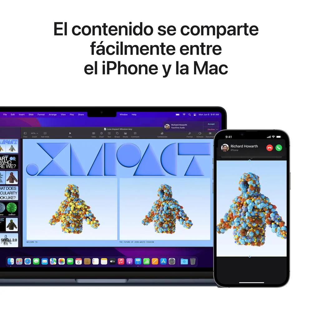 MacBook Air de 13 pulgadas: Chip M2 de Apple con CPU de ocho núcleos y GPU de ocho núcleos, 256 GB SSD - Azul medianoche - Image 9