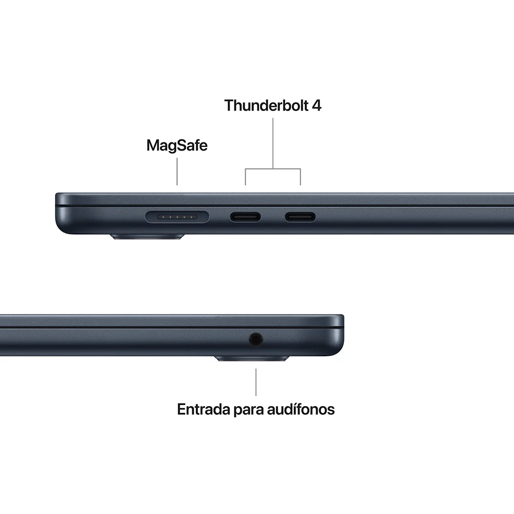 MacBook Air de 15 pulgadas: Chip M4 de Apple con CPU de 10 núcleos y GPU de 10 núcleos, 512 GB SSD - Azul medianoche - Image 7