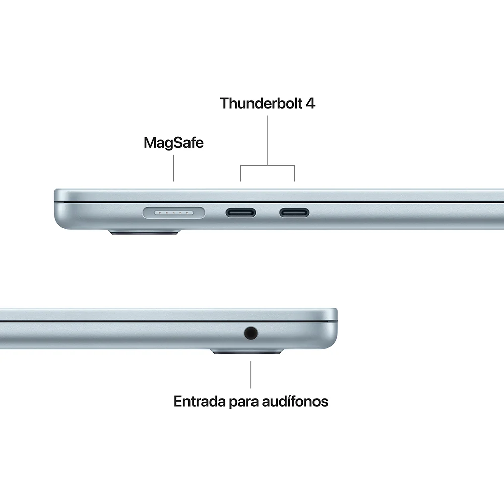 MacBook Air de 15 pulgadas: Chip M4 de Apple con CPU de 10 núcleos y GPU de 10 núcleos, 256 GB SSD - Azul cielo - Image 7