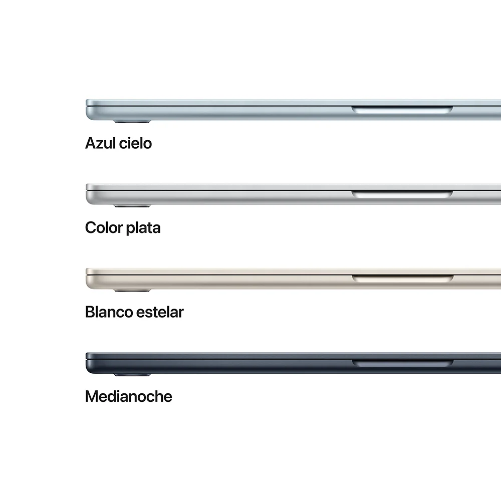 MacBook Air de 15 pulgadas: Chip M4 de Apple con CPU de 10 núcleos y GPU de 10 núcleos, 256 GB SSD - Azul medianoche - Image 3