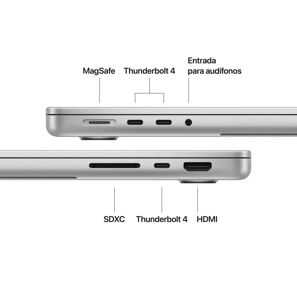 MacBook Pro de 14 pulgadas: Chip M5 de Apple con CPU de 10 núcleos y GPU de 10 núcleos, 512 GB SSD - Color plata - Image 7