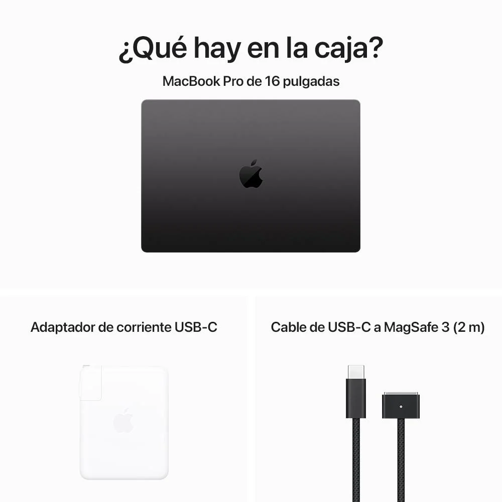 MacBook Pro de 16 pulgadas: Chip M3 Pro de Apple con CPU de 12 núcleos y GPU de 18 núcleos, 512 GB SSD - Negro espacial - Image 10