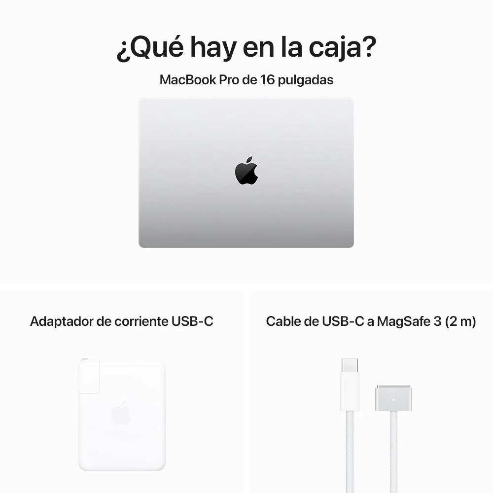 MacBook Pro de 16 pulgadas: Chip M3 Pro de Apple con CPU de 12 núcleos y GPU de 18 núcleos, 512 GB SSD - Plata - Image 10