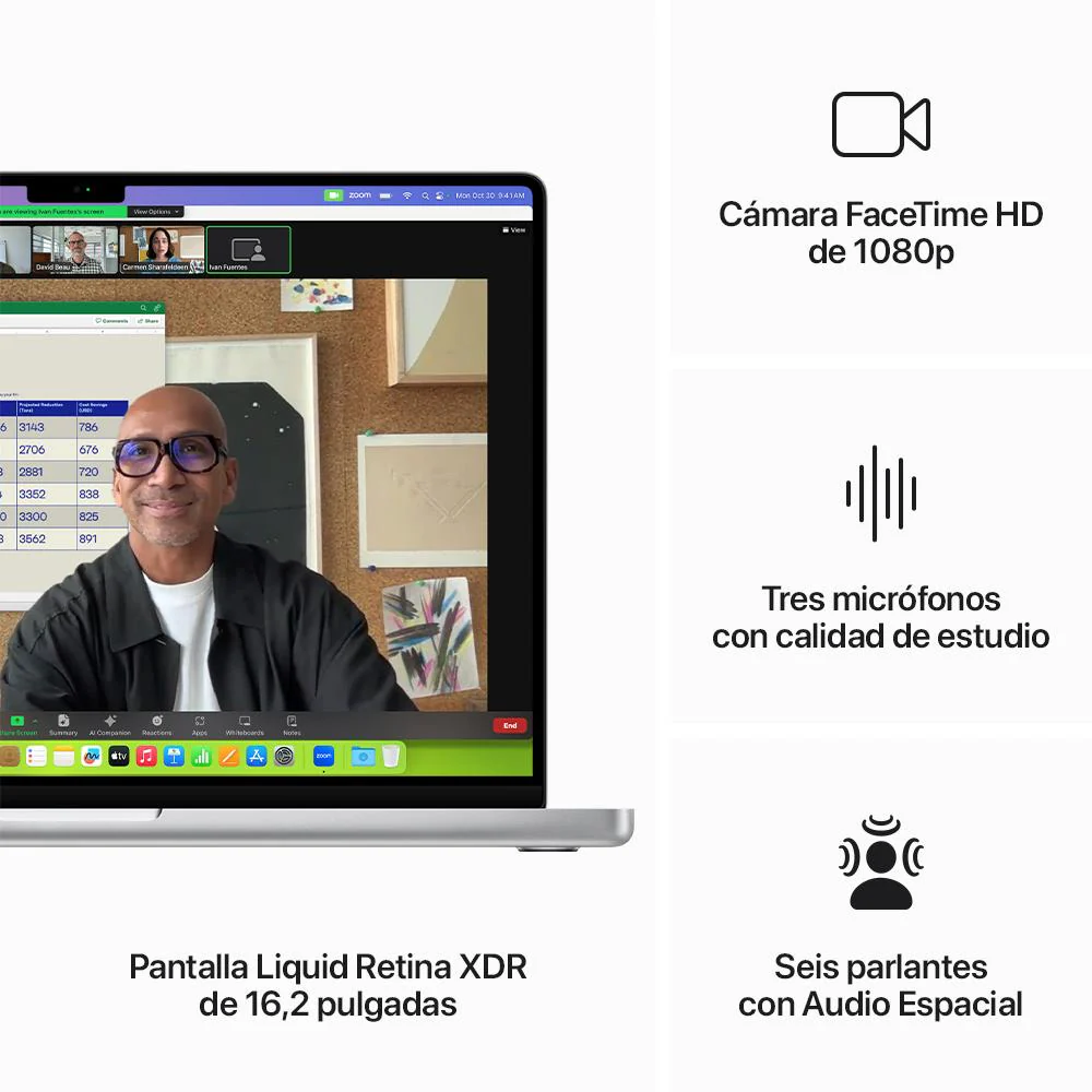 MacBook Pro de 16 pulgadas: Chip M3 Pro de Apple con CPU de 12 núcleos y GPU de 18 núcleos, 512 GB SSD - Plata - Image 5