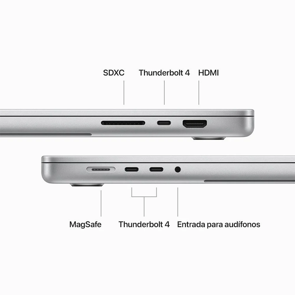 MacBook Pro de 16 pulgadas: Chip M3 Pro de Apple con CPU de 12 núcleos y GPU de 18 núcleos, 512 GB SSD - Plata - Image 6