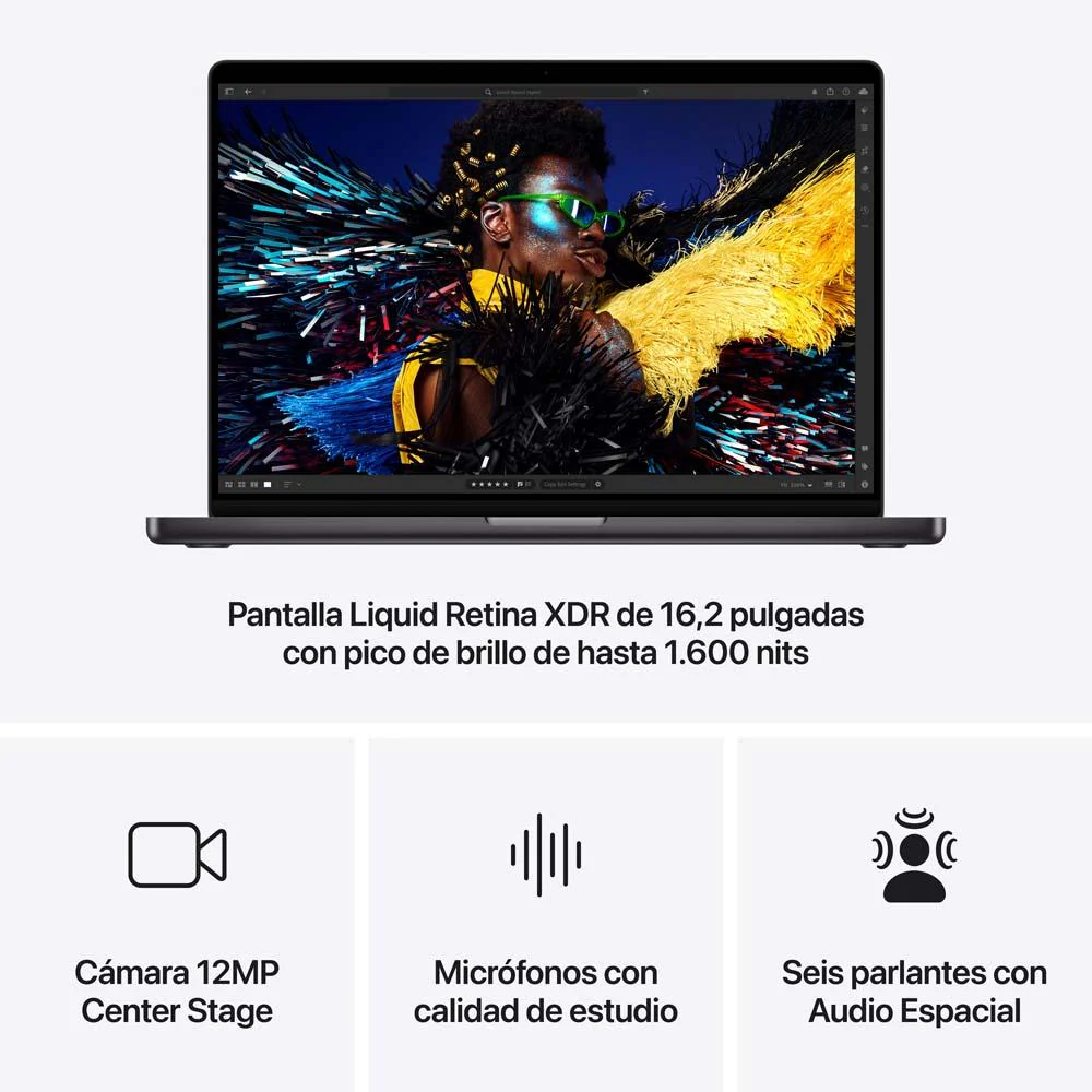 MacBook Pro de 16 pulgadas: Chip M4 Max de Apple con CPU de 16 núcleos y GPU de 40 núcleos, 1 TB SSD - Negro espacial - Image 6
