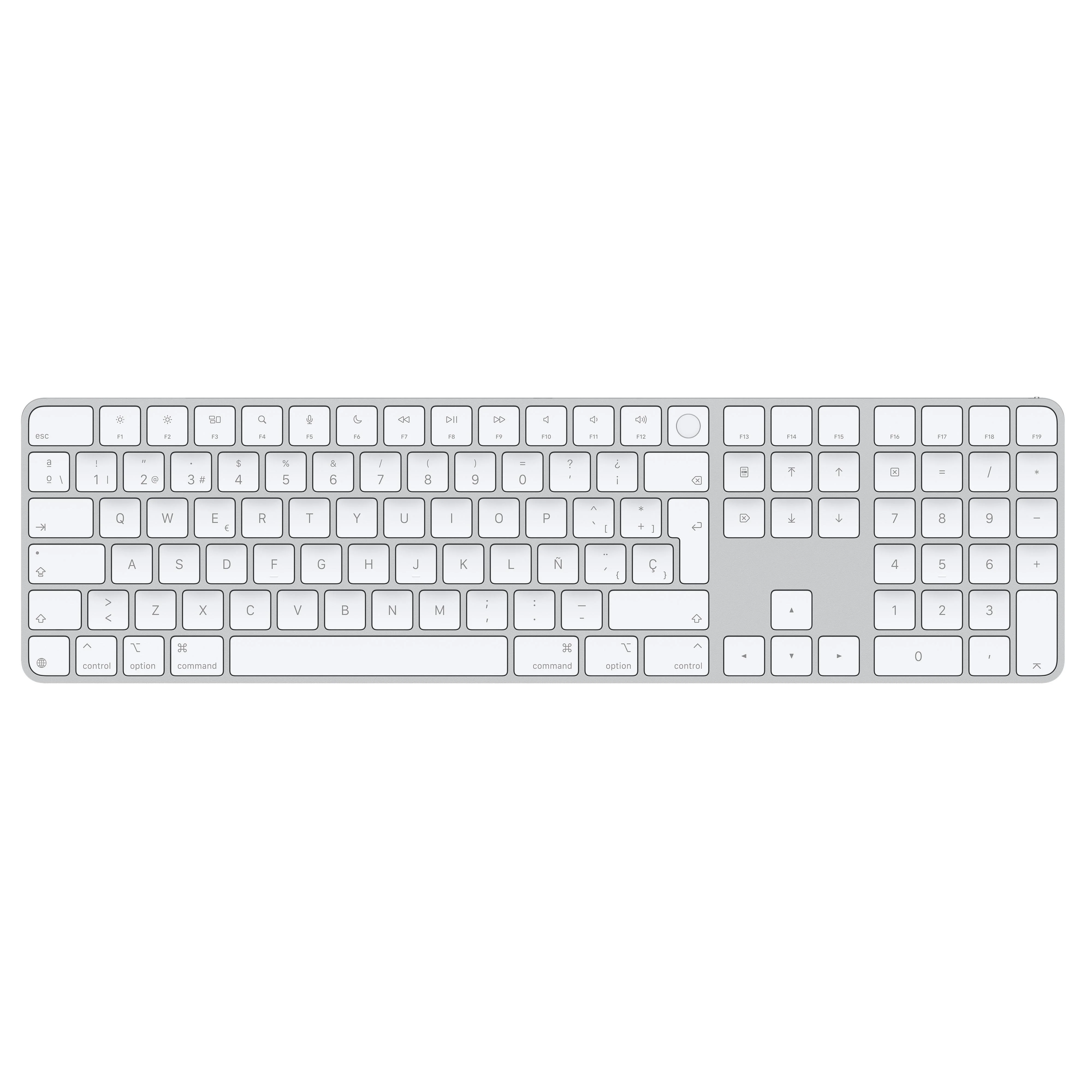 Magic Keyboard with Touch ID for Mac models with Apple silicon - Spanish - White Keys