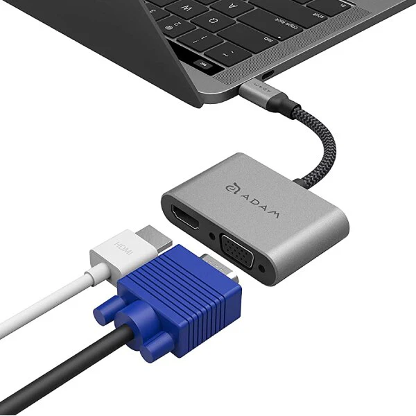 Multipuerto USB-C VGA / HDMI 4K VH1 Gris - Image 2