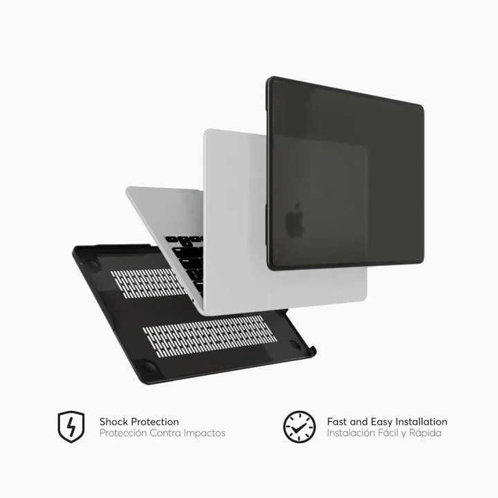 Carcasa Rígida NCO SHOCK Para MacBook de 13.6 M2 - Humo - Image 2