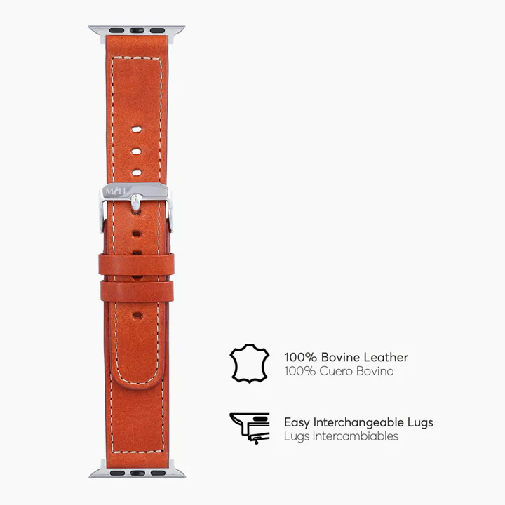 Correa NCO en cuero para Apple Watch (todas las tallas)- Caramelo - Image 2