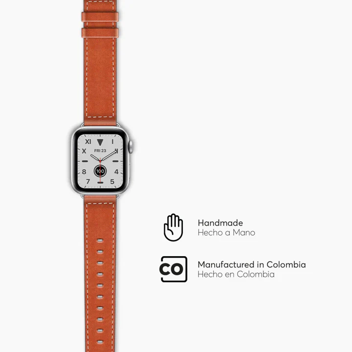 Correa NCO en cuero para Apple Watch (todas las tallas)- Caramelo - Image 3