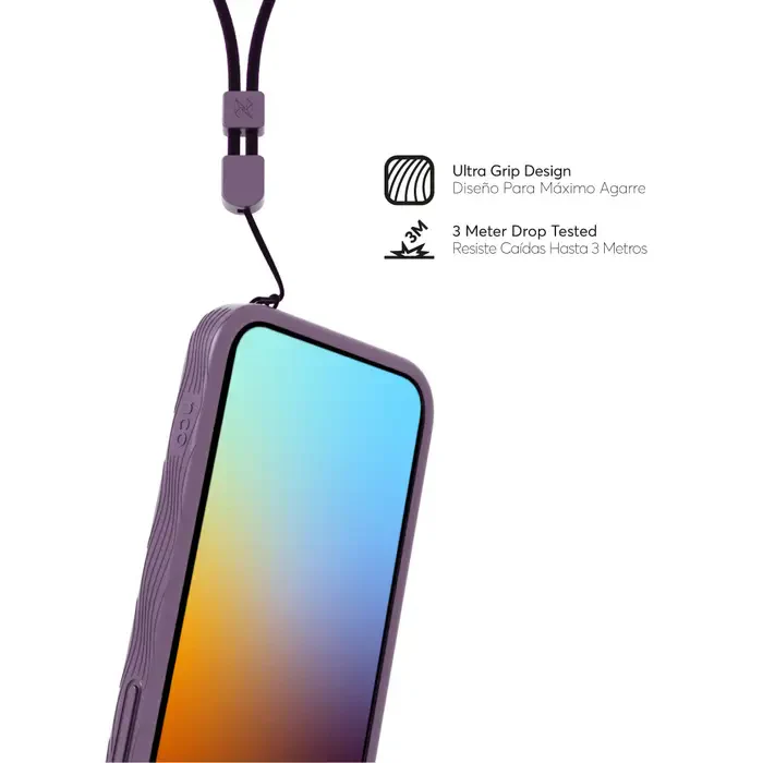Case NCO SAFECASE GRIP con MagSafe para iPhone 14  - Berry - Image 3