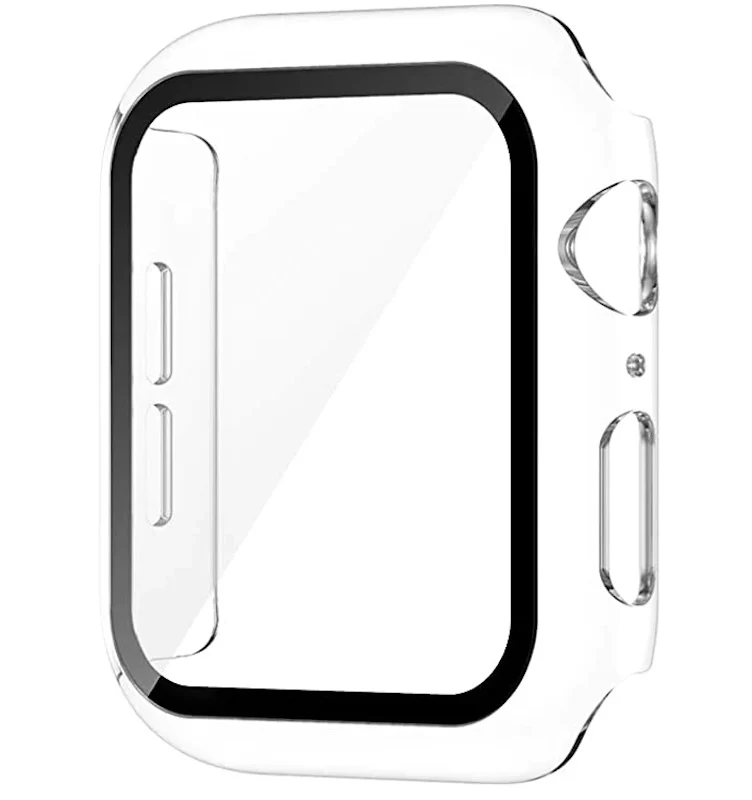 Bómper protector para Apple Watch en cristal y bordes de policarbonato para Apple Watch series 10 42mm, que protege la pantalla de tu Apple Watch ante cualquier golpe y/o caída. fácil y rápida instalación. dos unidades por empaque. - Image 3