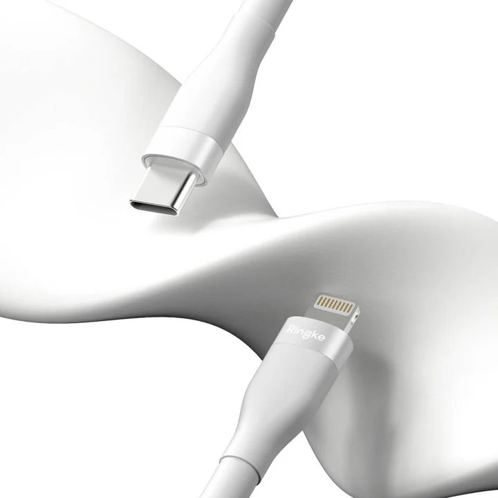Cable RINGKE USB-C a Lightning de 2M -Blanco - Image 2