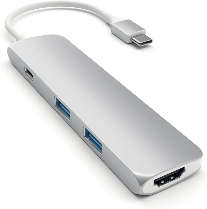Adaptador Multipuerto SATECHI SLIM TYPE-C 4 - Plata