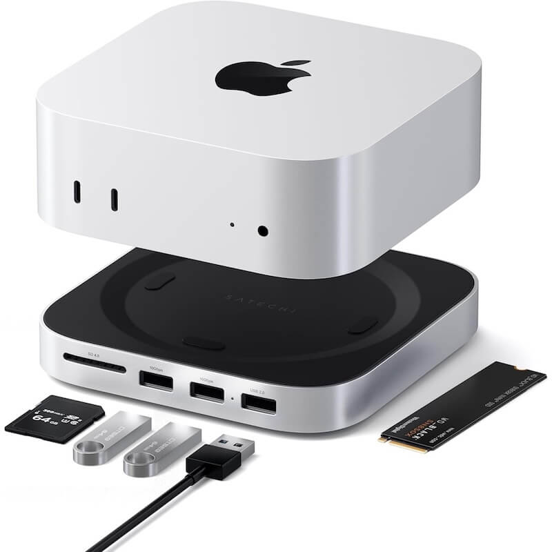 SOPORTE SATECHI HUB 4 EN 1 PARA MAC MINI M4 PUERTO PARA SSD - Image 5