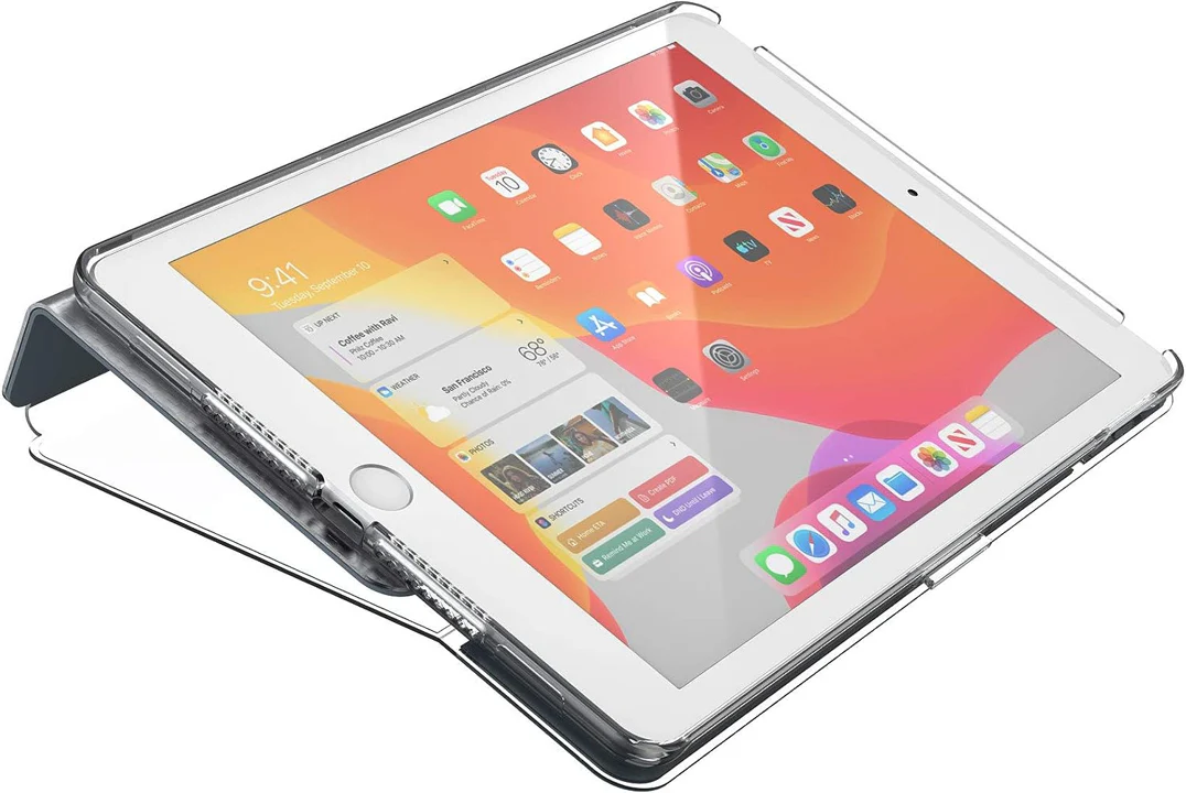 Case SPECK BALANCE Folio Clear para iPad Pro 10.2 - Gris metalico/transparente - Image 5