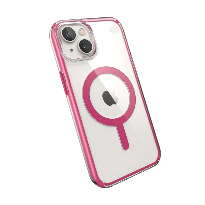 Case SPECK PRESIDIO CLEAR con MagSafe Para iPhone 13/14 - Rosado - Image 4